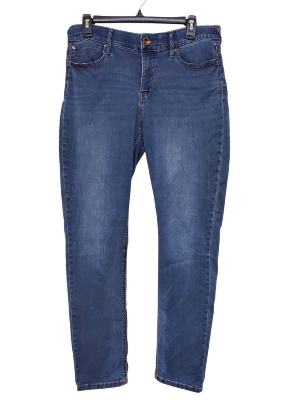 Natural Reflections Ab Slimmer Medium Wash Stretch Comfort Waist Skinny Jeans 12
